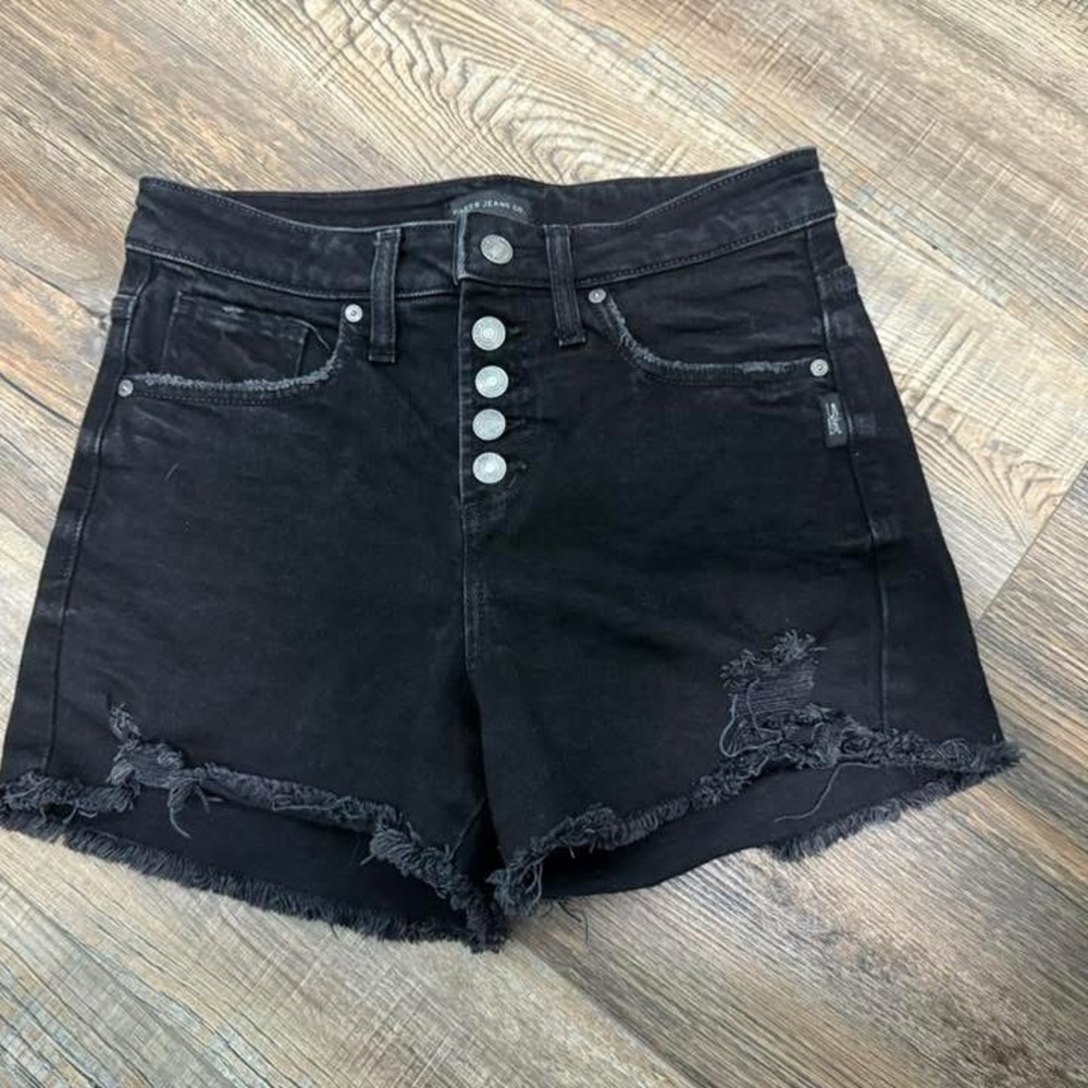 KanCan High Waist Black Denim Shorts